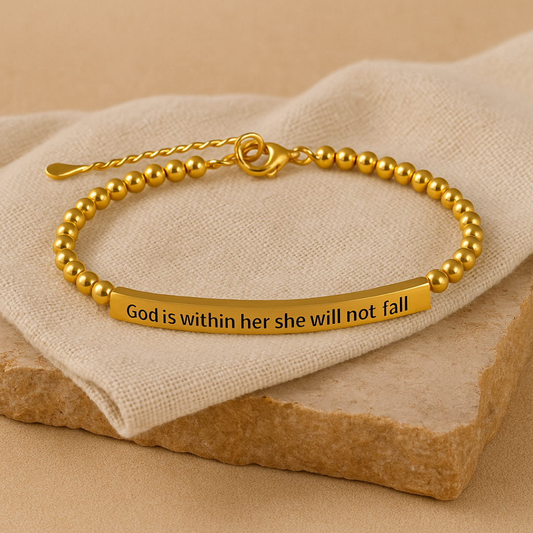 Christian Scripture Beaded Bracelet - Encouragement Gift