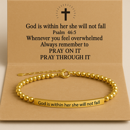 Christian Scripture Beaded Bracelet - Encouragement Gift