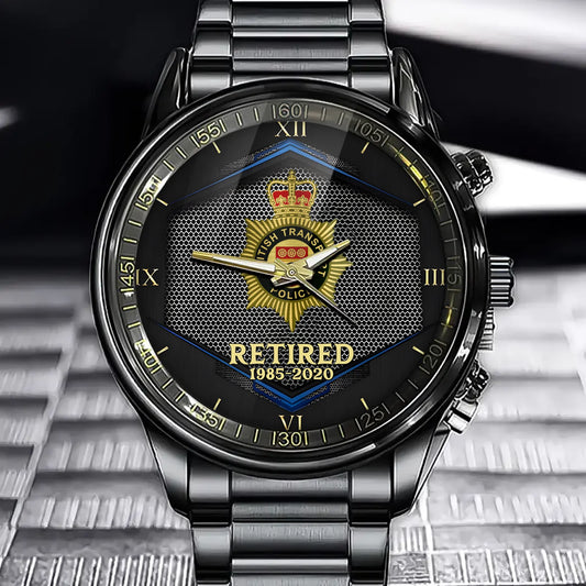 Personalized Retired British Police Custom Time Watch