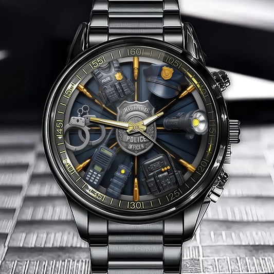 The Watch of Duty Personalized Watch - Your Name in the Justice Realm